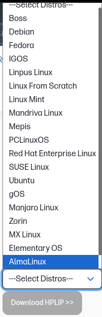 A distributions choice for HP drivers