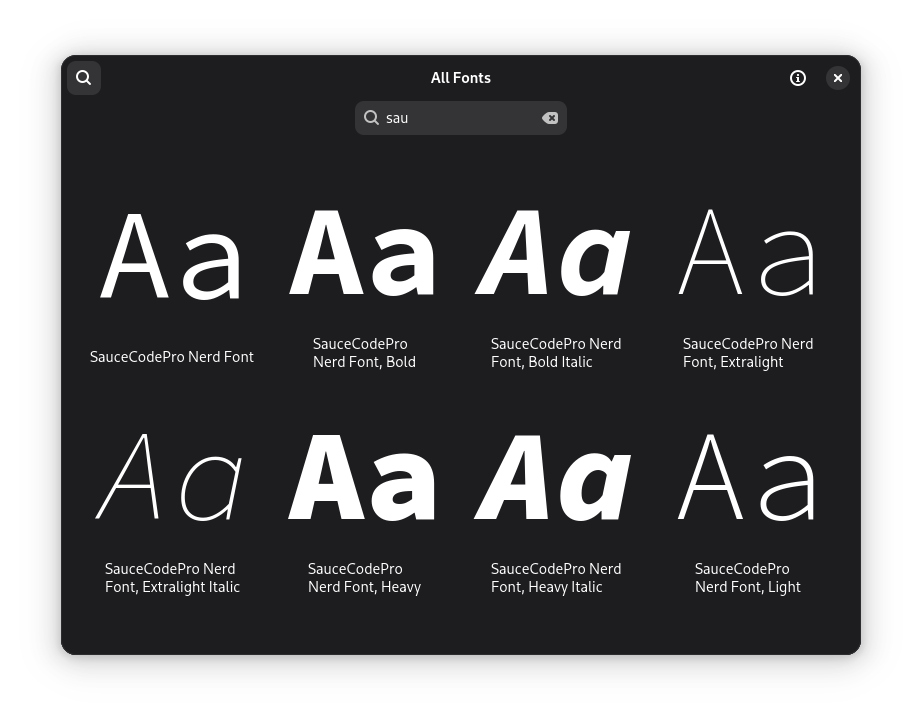 Source Code Pro with Nerd symbols